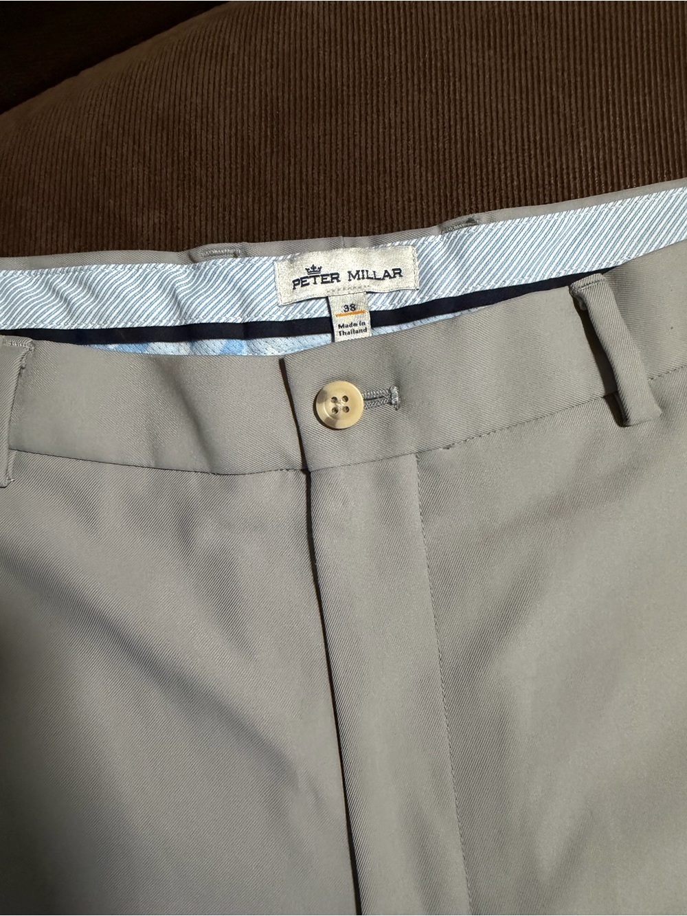 Peter Millar Light Gray Flat-Front Men's Shorts